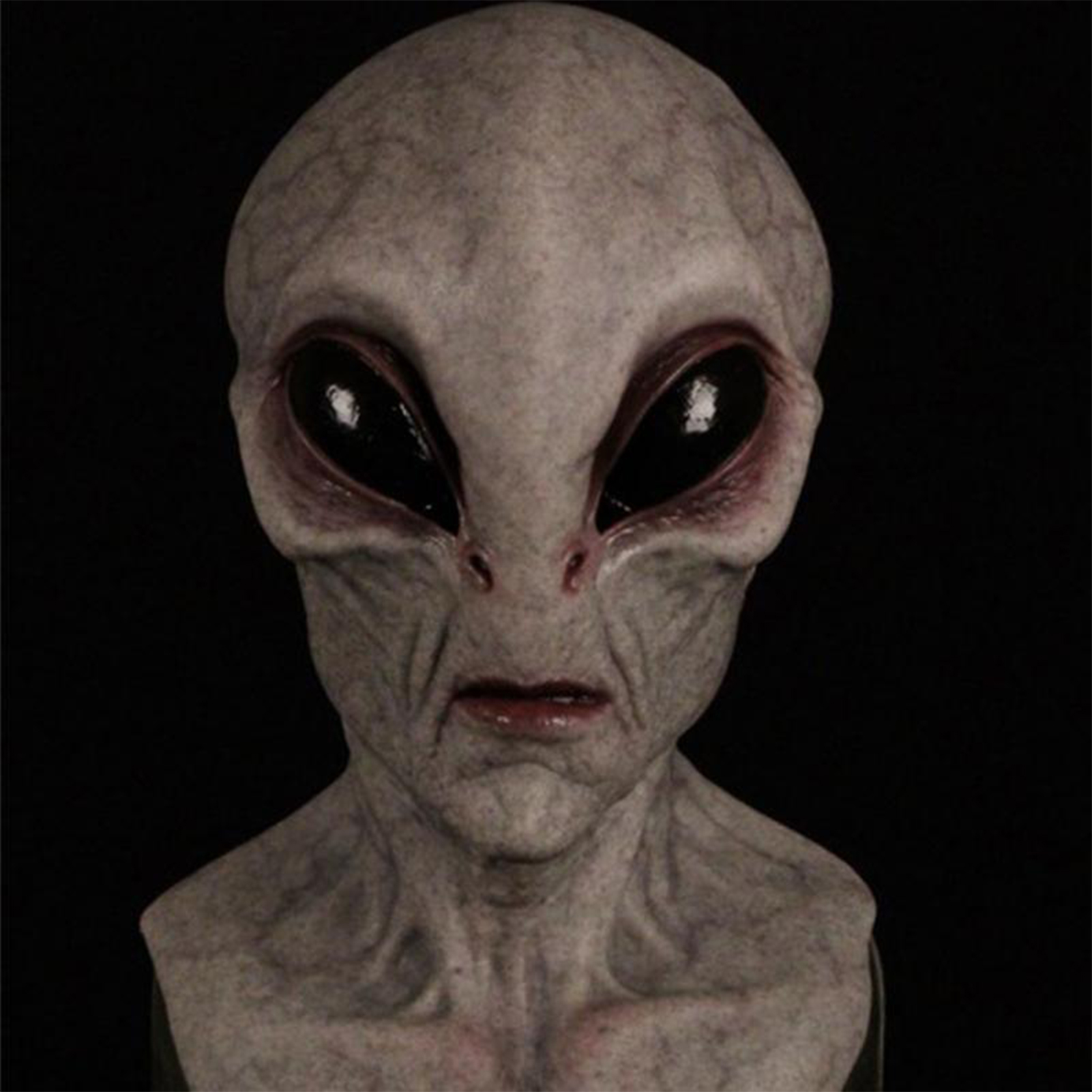 Latex Alien Mask Realistic - Máscara alienígena aterrorizante, adereço de cabeça