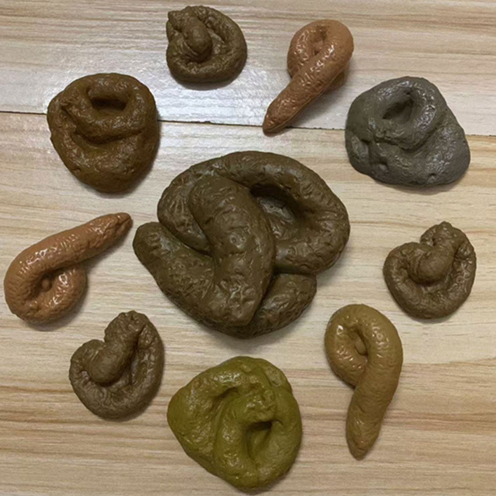 Fake Poop Gag Gift - Conjunto de 10 unidades de cocô