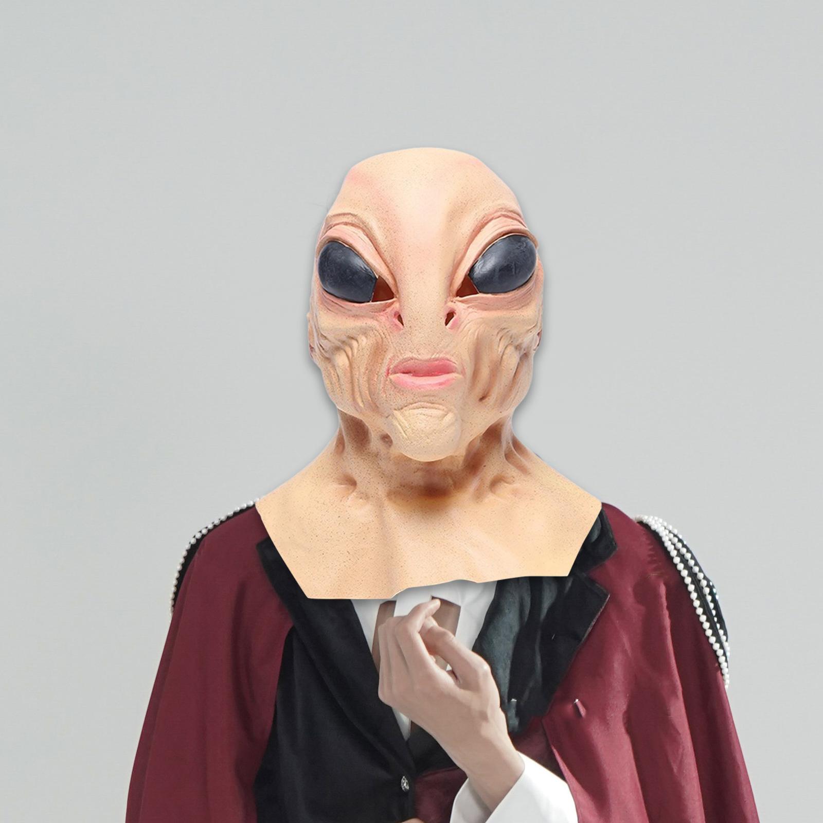 Latex Alien Mask Realistic - Máscara Alienígena de Látex, Cobertura Completa