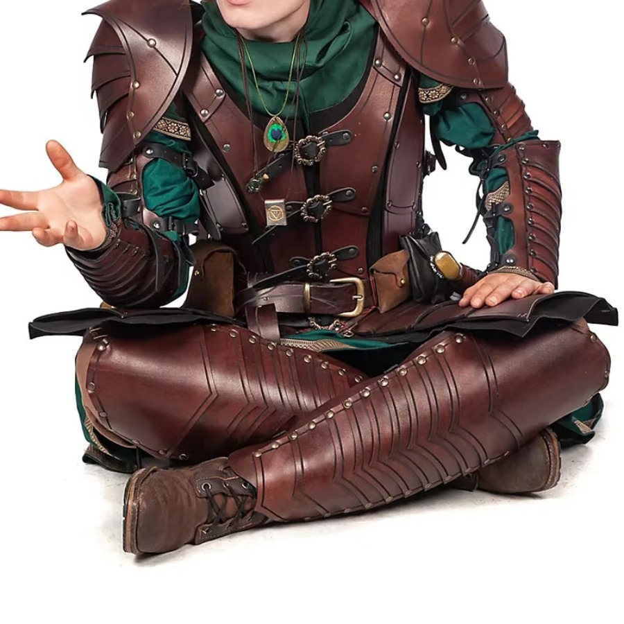 Costumes - Caneleiras de couro para pernas, armadura