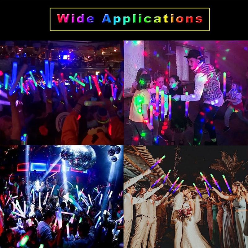 Varas brilhantes a75k em massa - Flashing Led Foam Sticks Party avaliação e preço