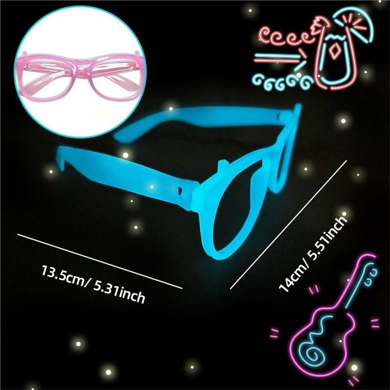 DTA4 – 20 pares de óculos neon - Glow In The Dark Party Glasses avaliação e preço