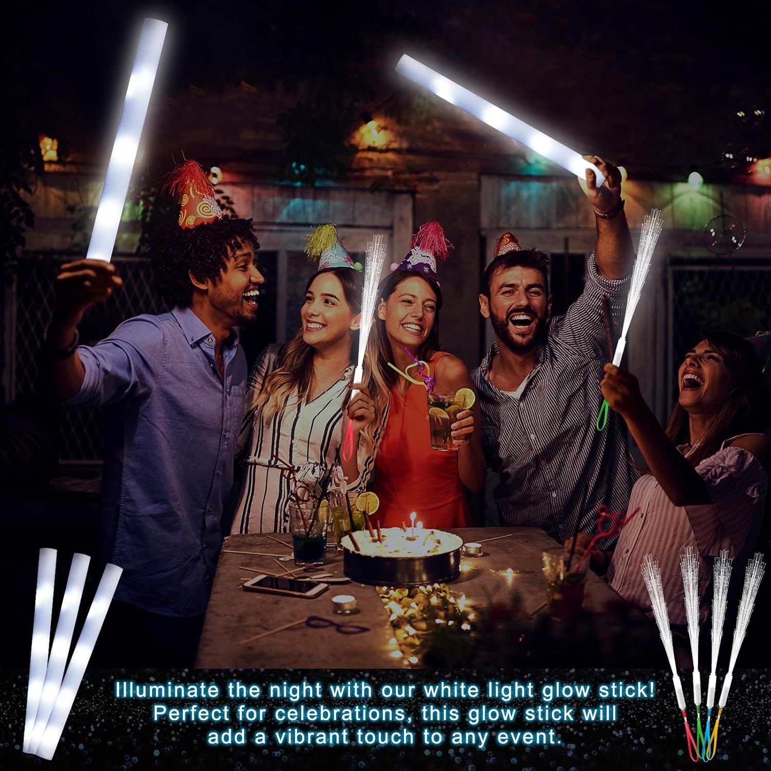 Varinha LED de Fibra Óptica Br - Flashing Led Foam Sticks Party avaliação e preço