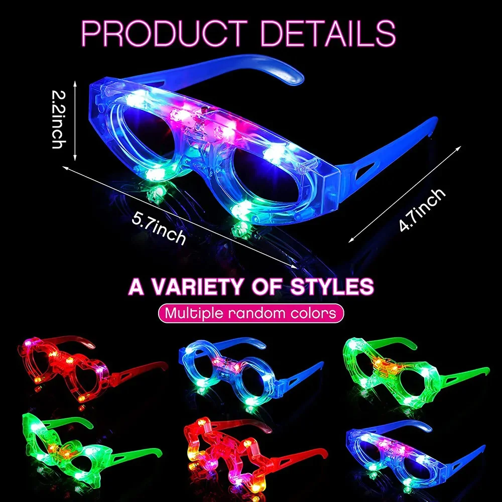 Óculos de LED Neon que Brilham - Glow In The Dark Party Glasses avaliação e preço