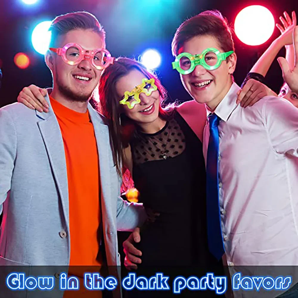 Óculos de LED Neon que Brilham - Glow In The Dark Party Glasses avaliação e preço