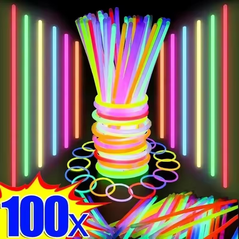 50/100 pçs varas de fluorescên - Glow In The Dark Party Glasses avaliação e preço