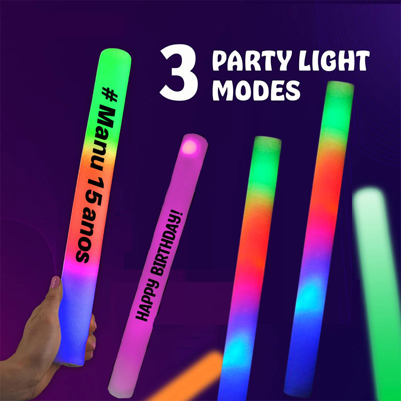 30 Bastões de Espuma Luminosa  - Flashing Led Foam Sticks Party avaliação e preço