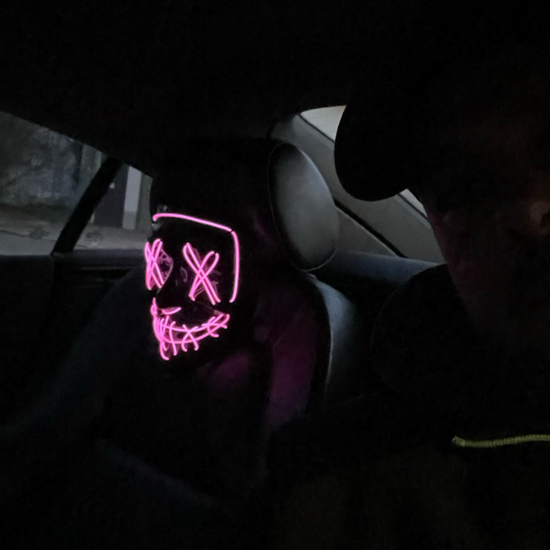 Máscara de néon LED sem fio pa - Led Purge Mask Halloween avaliação e preço